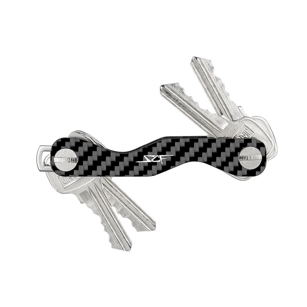 Real Carbon Fiber Key Holder & Organizer showcasing its sleek design and lightweight structure.