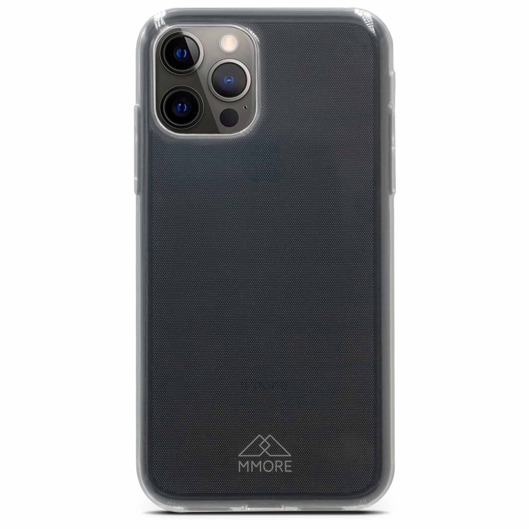 A transparent phone case made from recycled ocean plastic, showcasing its sleek design and eco-friendly material.