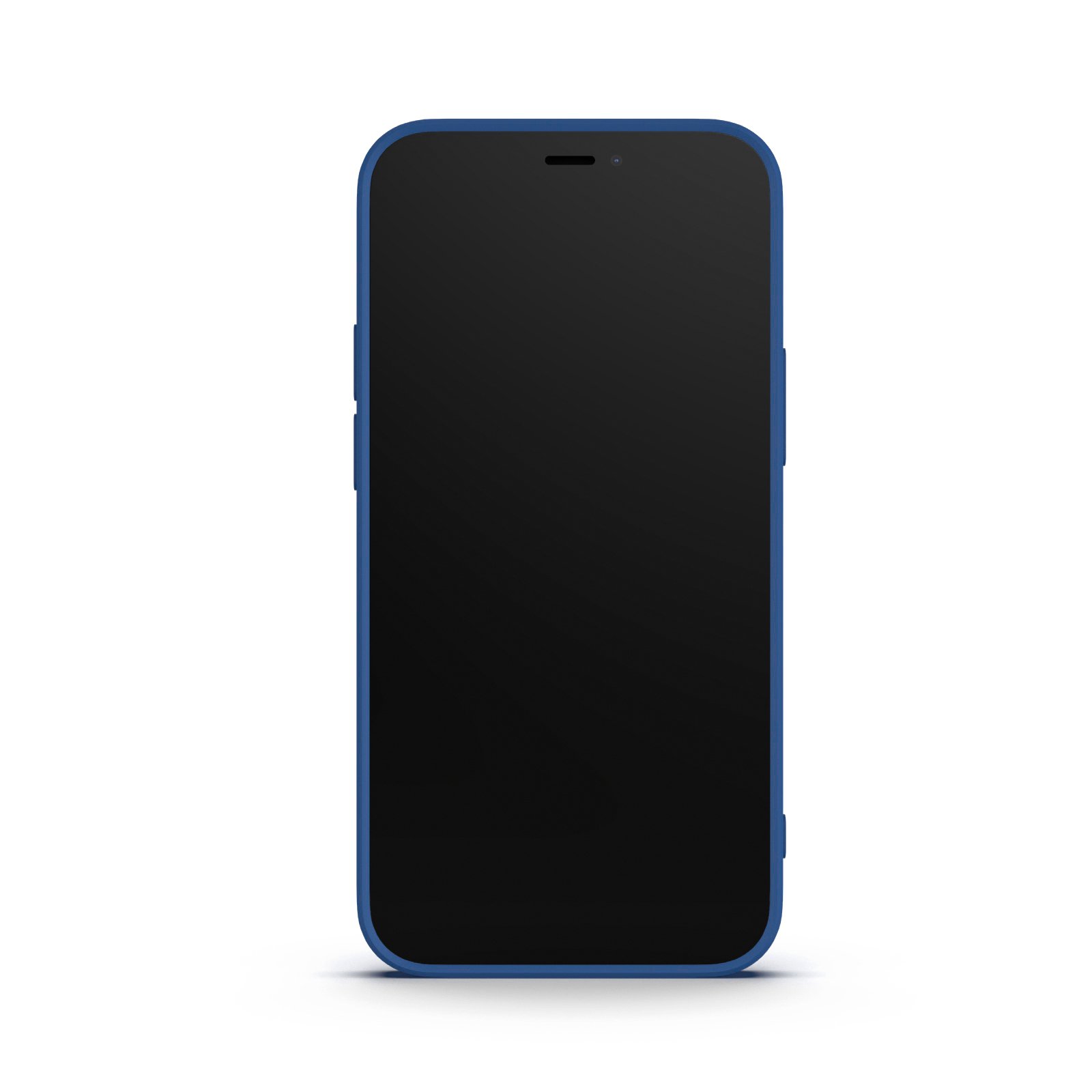 Royal Blue iPhone 12 Mini Case made from durable Liquid Silicone with soft microfiber lining, showcasing its vibrant color and protective features.