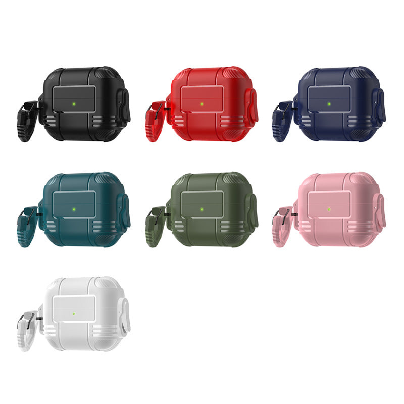 Third Generation Bluetooth Earphone Protective Case in various colors, designed for AirPods, showcasing its flip-type design and durable materials.