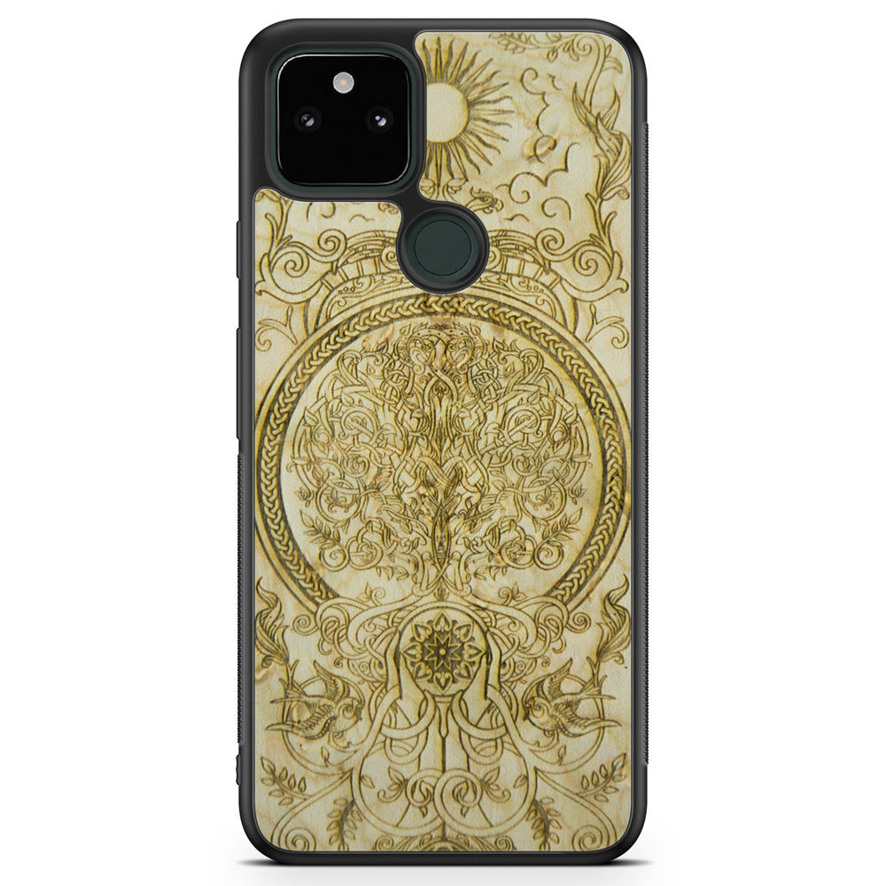 Ornate phone case with intricate design.