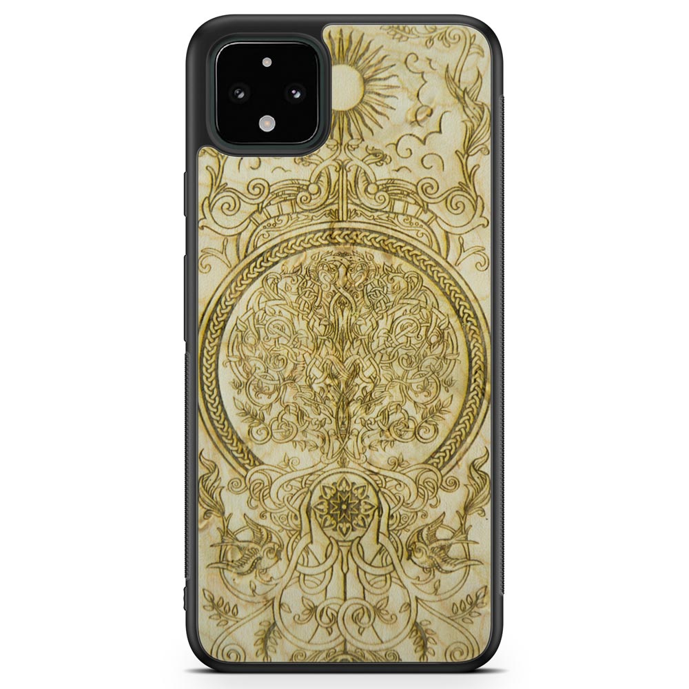 Ornate phone case with intricate design.