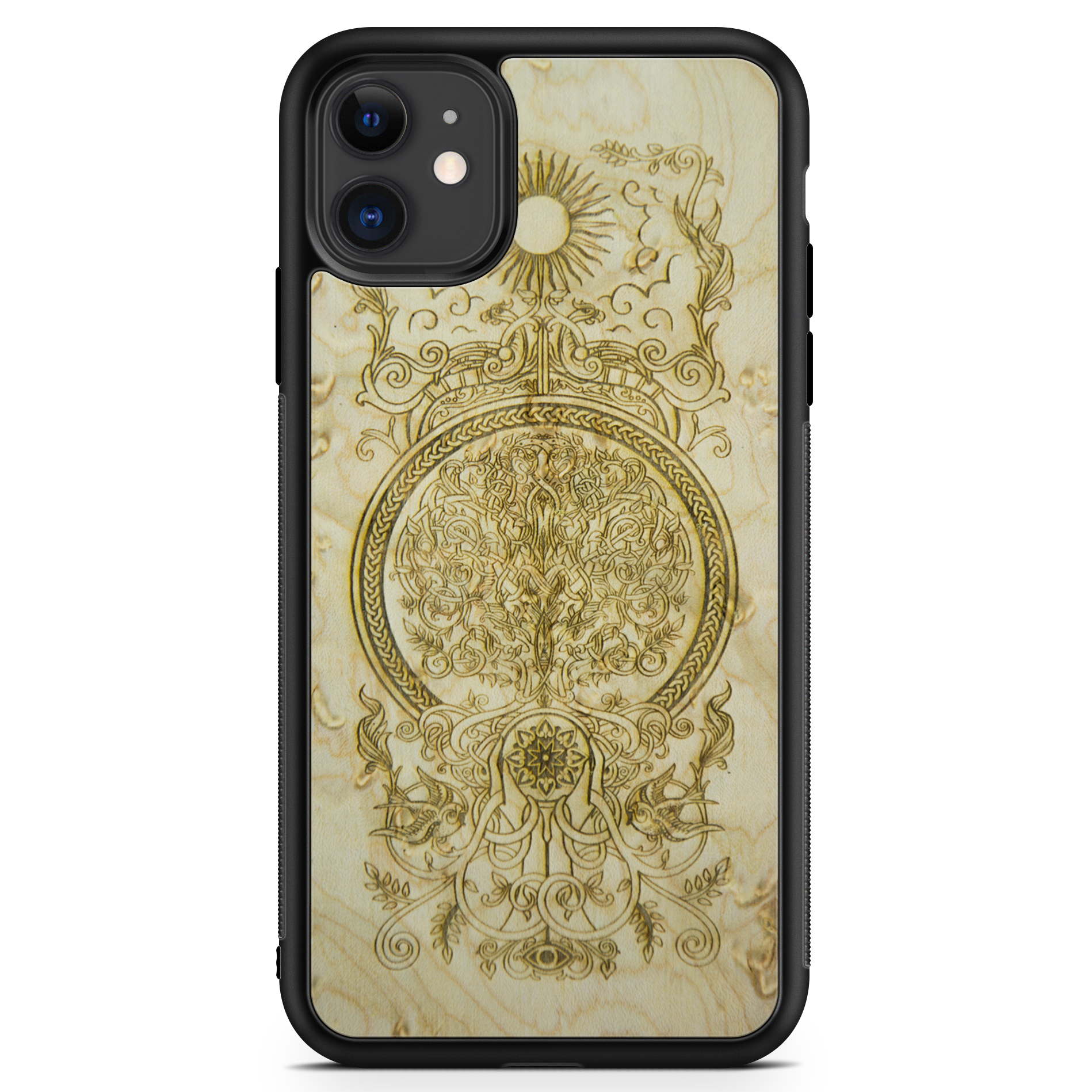 Detailed carved design phone case