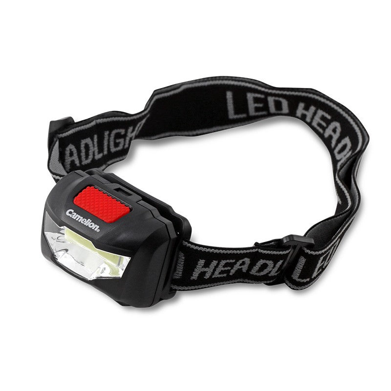 Camelion S58 COB LED Head Light with adjustable angle and three lighting modes, ideal for outdoor activities.