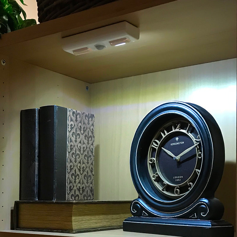 Motion Sensor Under Cabinet Light with Dual COB LED Lights, showcasing sleek design and adjustable features.