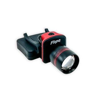 Radius™ Zoom Clip-On COB LED Cap Light displayed on a cap, showcasing its compact design and illumination features.