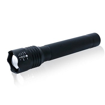 Stinger 2000 Lumen 20W Tactical Flashlight showcasing its sleek design and adjustable focus lens.