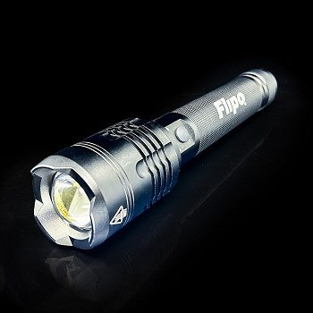 Stinger™ Tactical 10,000 Lumen Rechargeable Flashlight showcasing its robust design and features.