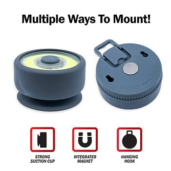 Stuck! COB LED Work Light with suction cup mount, showcasing its compact design and bright illumination features.