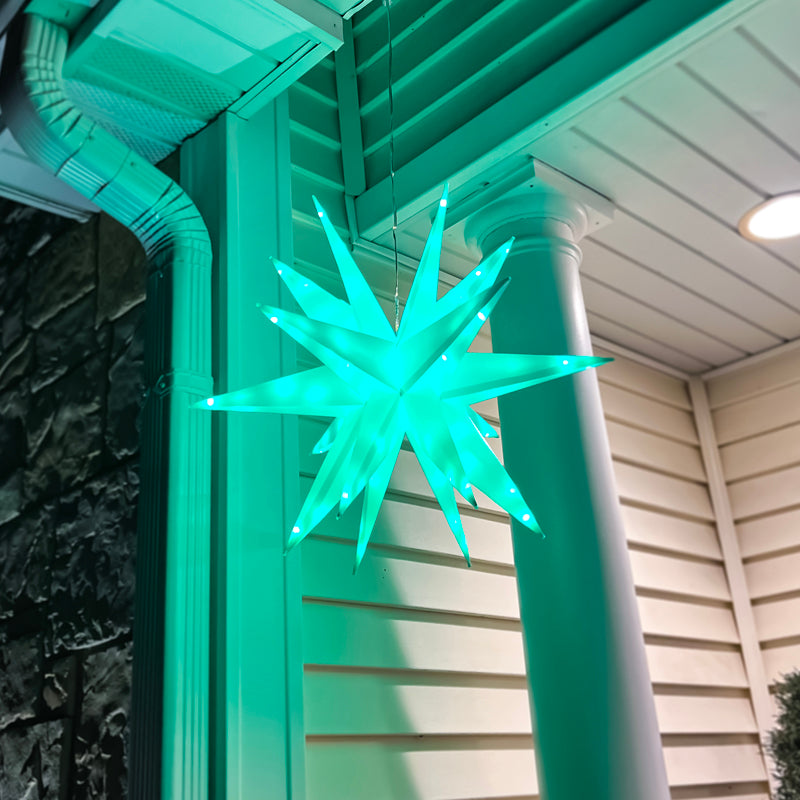 Large 22-inch Twinklers™ LED star with vibrant colors, perfect for indoor and outdoor decoration.