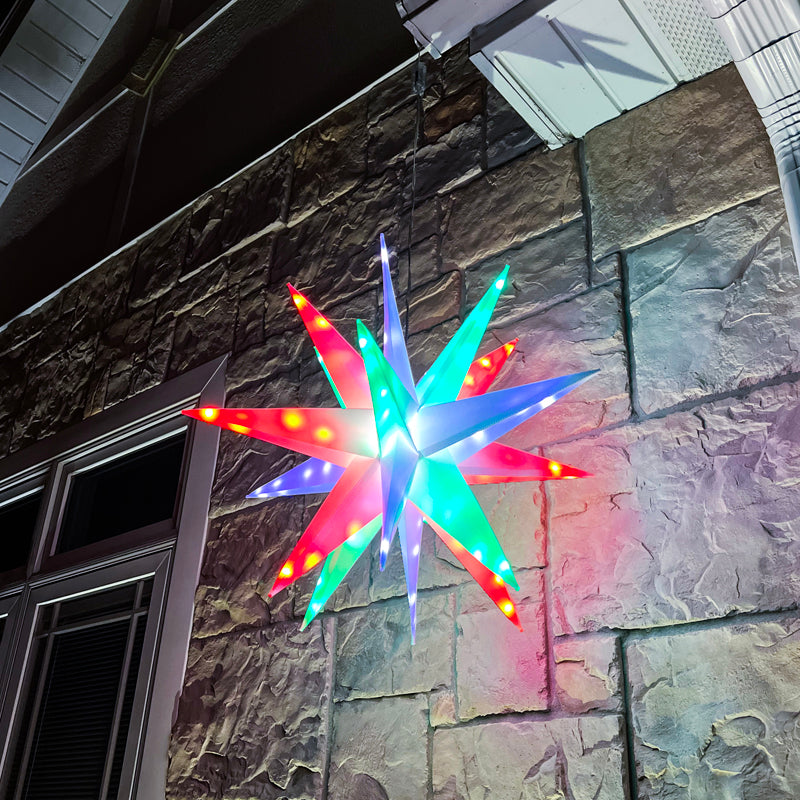 Large 22-inch Twinklers™ LED star with vibrant colors, perfect for indoor and outdoor decoration.