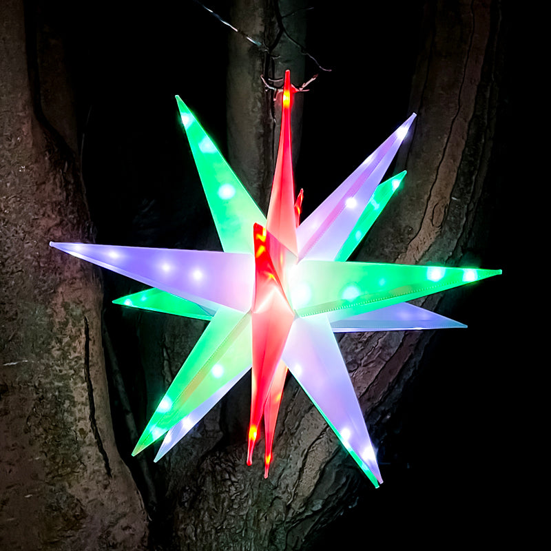 Large 22-inch Twinklers™ LED star with vibrant colors, perfect for indoor and outdoor decoration.