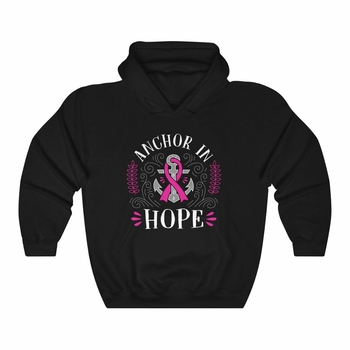 A cozy Anchor In Hope Hoodie in various colors, showcasing its classic fit and sewn-in label.