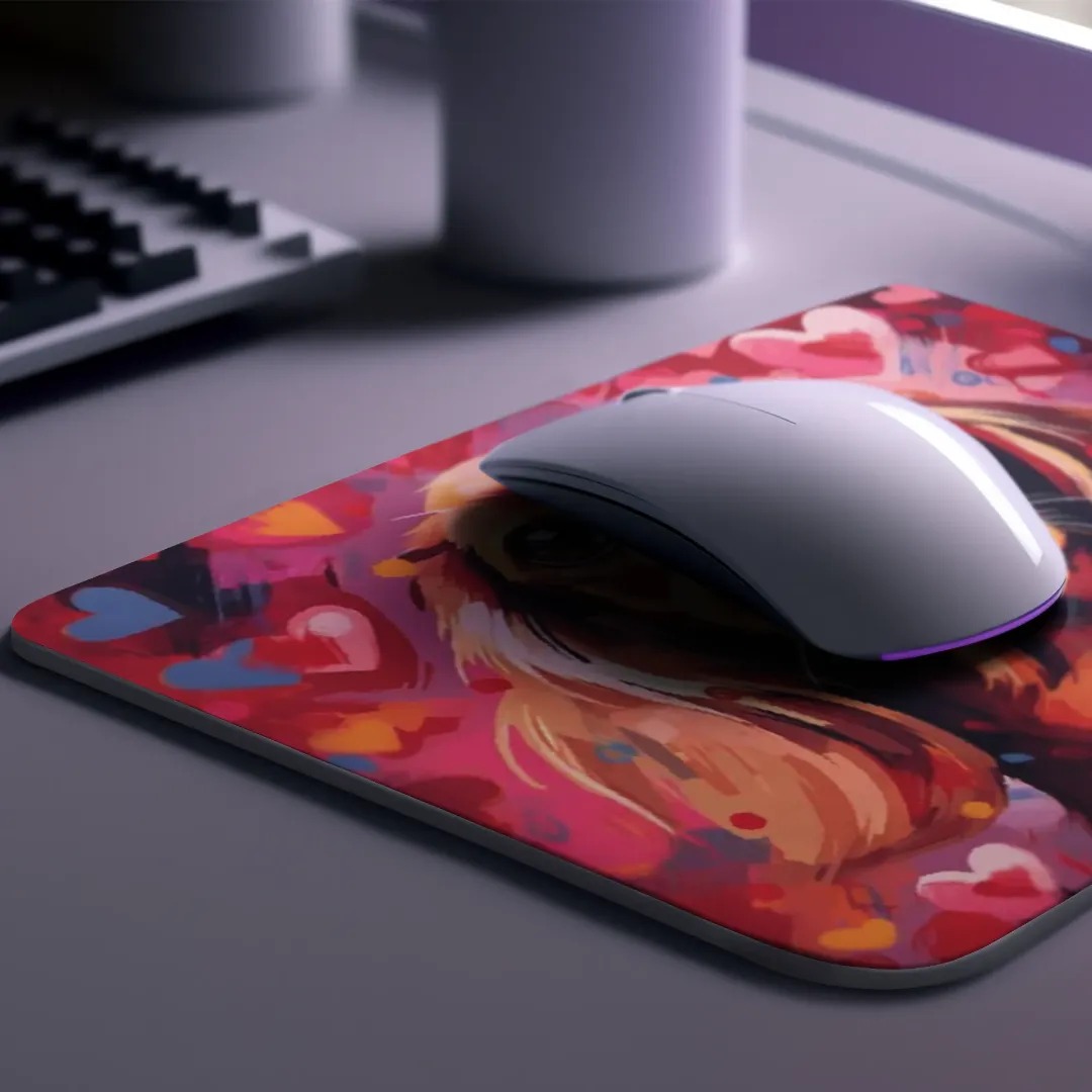 Sweetheart Dog Dachshund Non-Slip Rubber Mousepad featuring a vibrant dachshund design with a non-slip rubber base for stability.