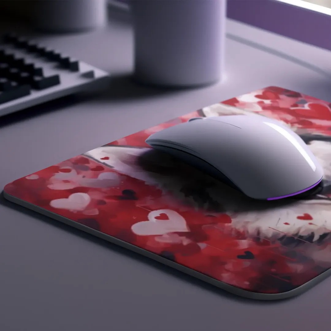 Sweetheart Dog Siberian Husky Non-Slip Rubber Mousepad featuring vibrant colors and intricate detailing.
