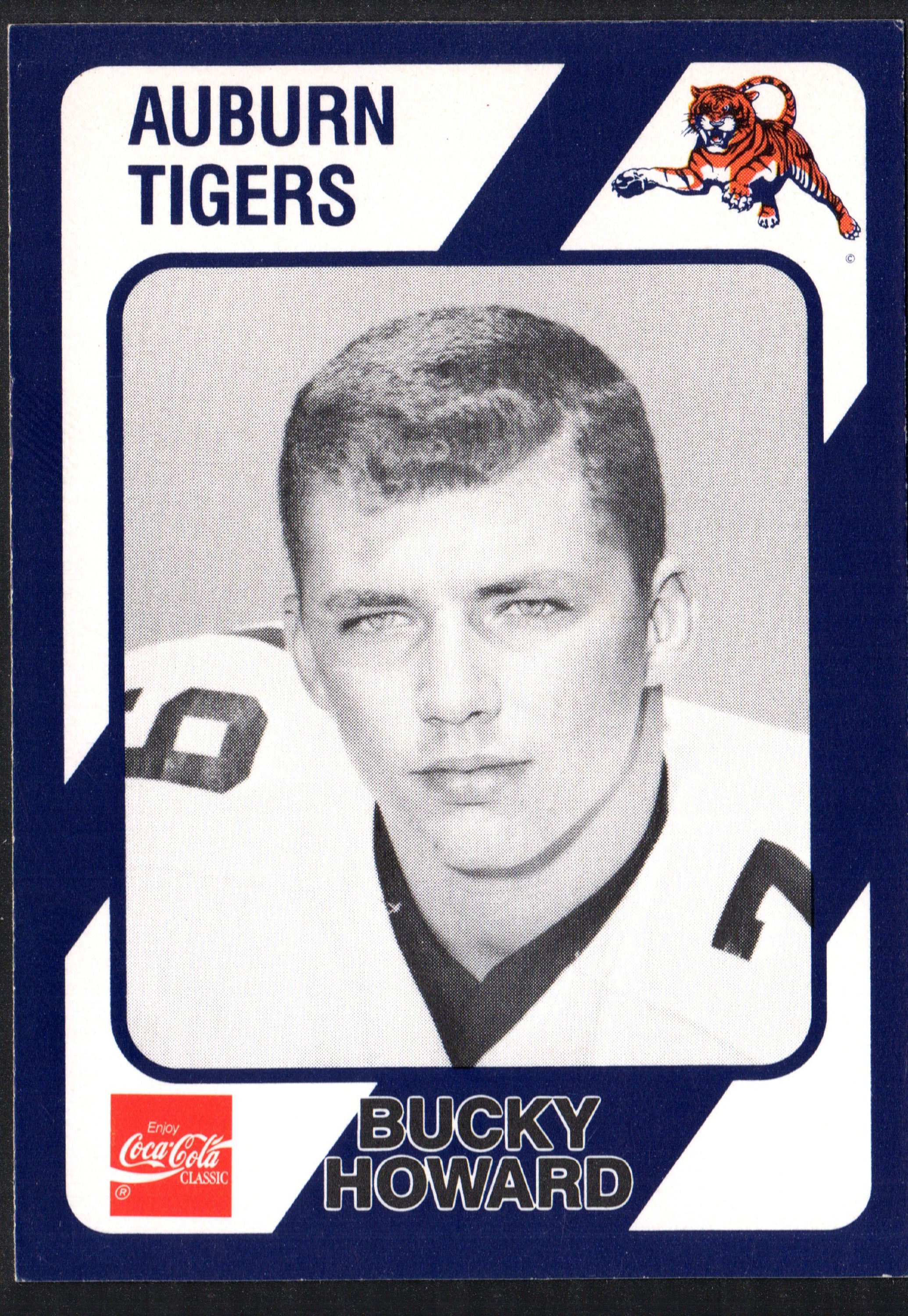 Bucky Howard Auburn Tigers #284 trading card from 1989 Collegiate Collection featuring a football player in action.