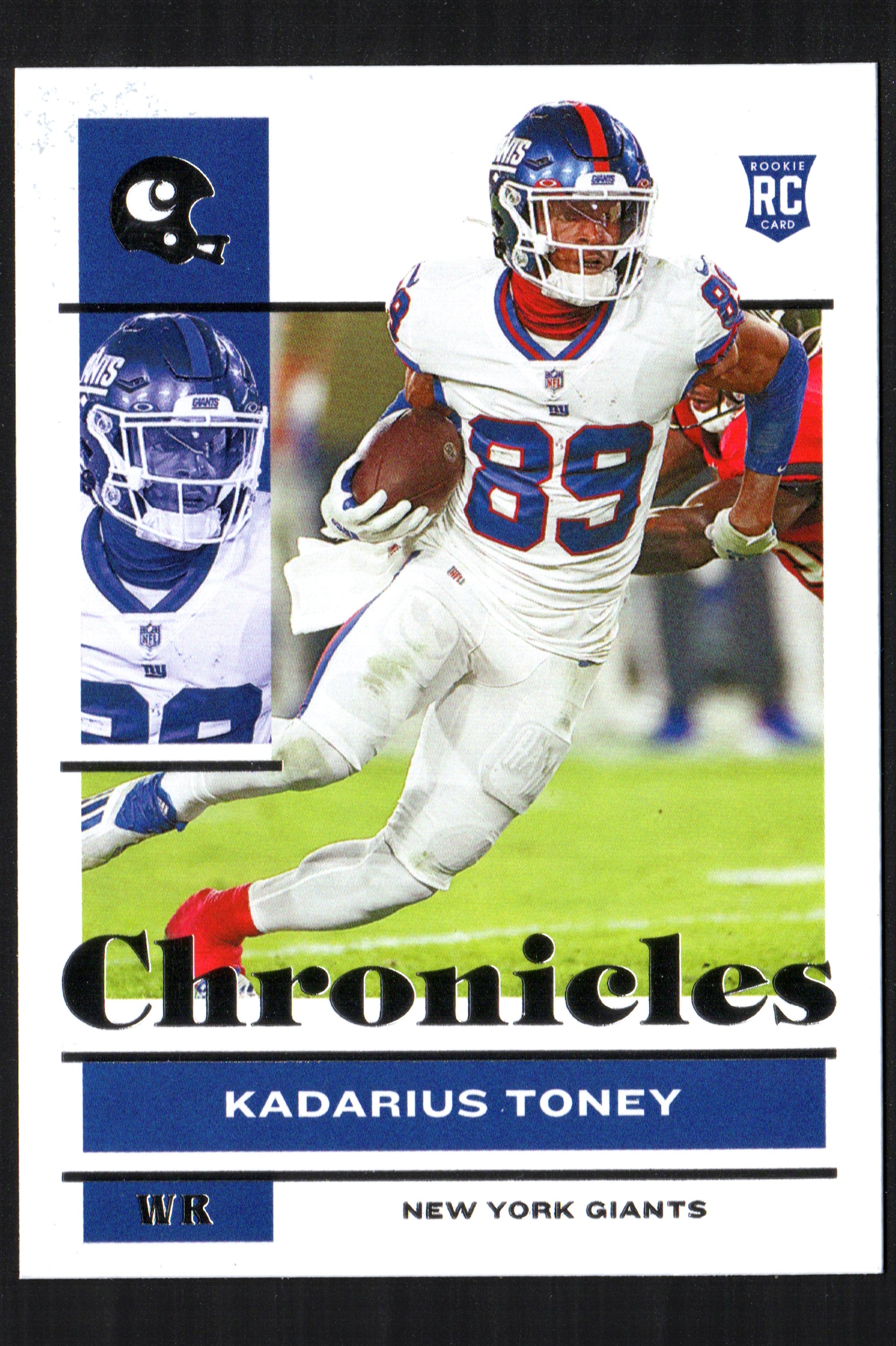 Kadarius Toney New York Giants #67 trading card from 2021 Panini Chronicles set, featuring a pink parallel design.