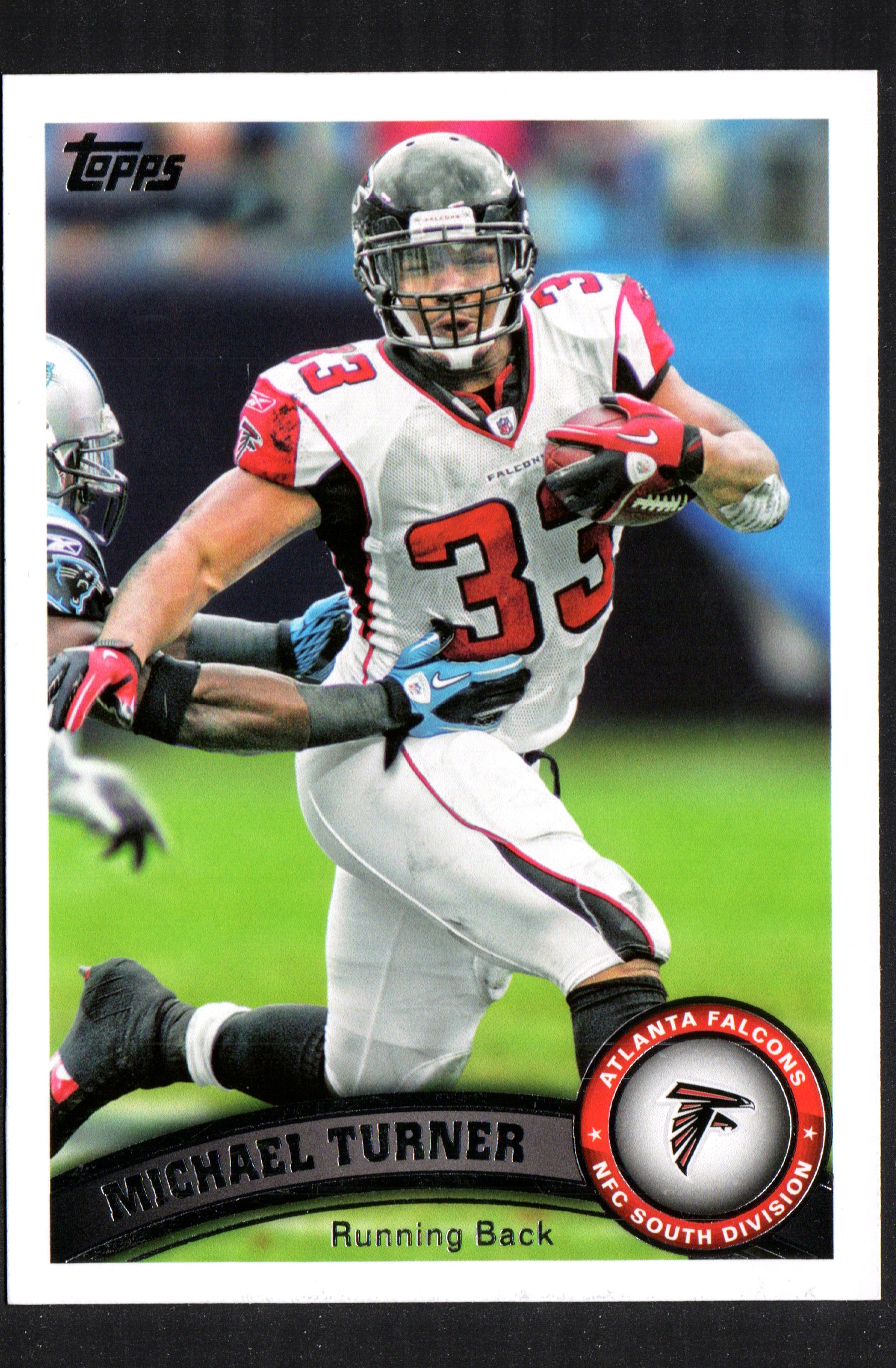 2011 Topps trading card featuring Michael Turner, Atlanta Falcons running back, card number 220.