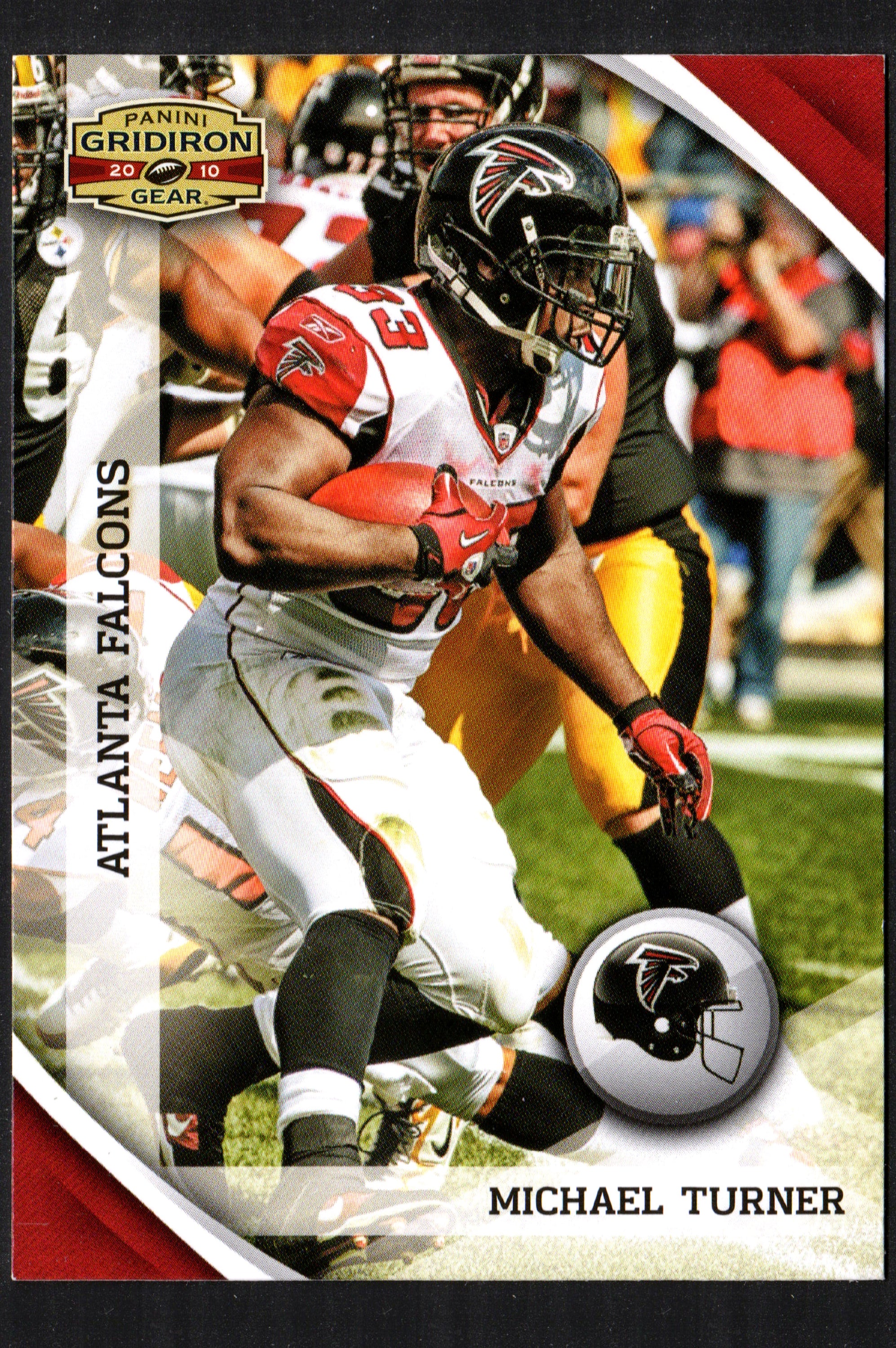 2010 Panini Gridiron Gear trading card featuring Michael Turner, Atlanta Falcons running back, card number 7.
