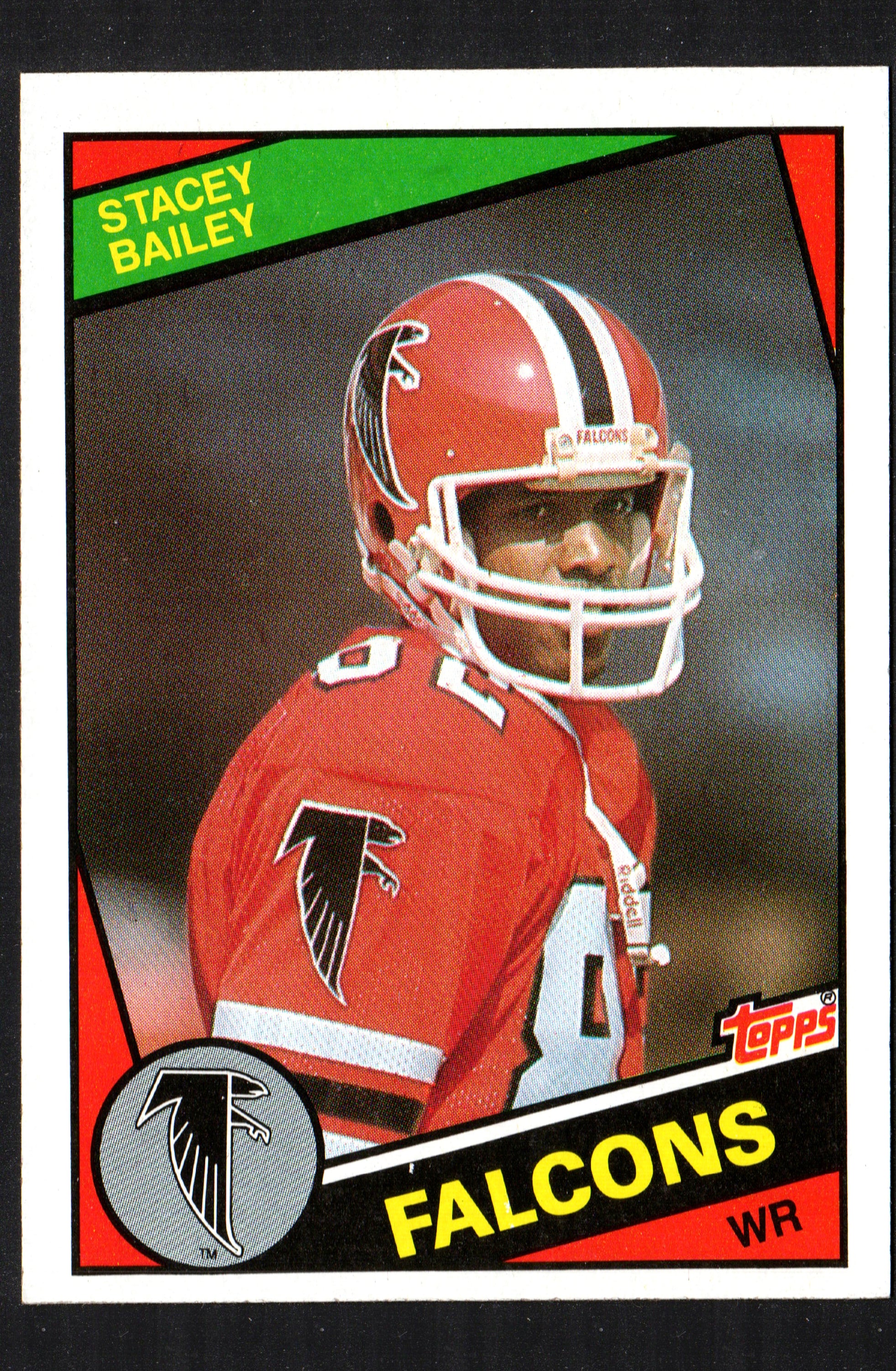 1984 Topps Stacey Bailey trading card featuring Atlanta Falcons rookie player, card number 211.