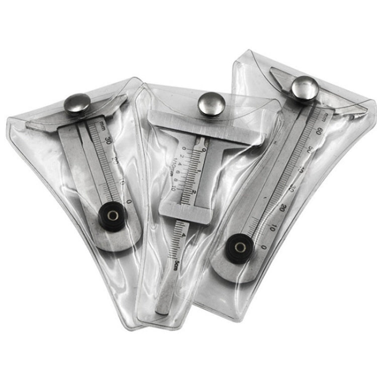 0-50mm stainless steel tire tread vernier depth gauge with clear markings for accurate measurement.