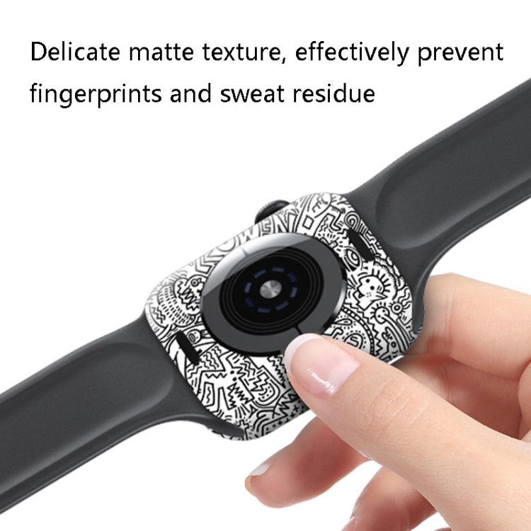 A close-up of the Full-Inclusive Border Sticker Watch Protective Film, showcasing its matte texture and precise cutouts for watch protection.