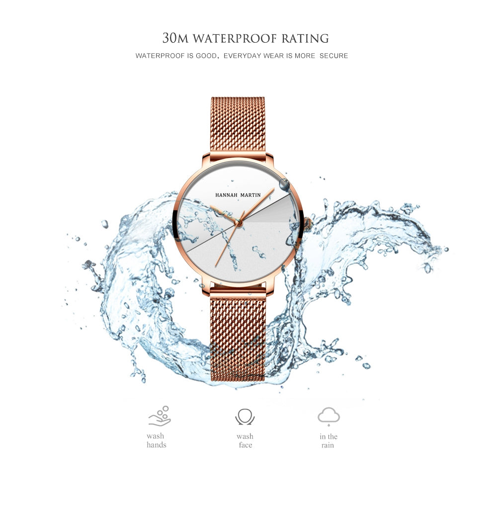 Elegant 1 Set Bracelet & Watch featuring a gradient rose gold dial, stainless steel mesh band, and a stylish design suitable for women.