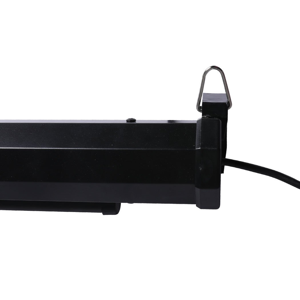100 inch electric motorised projector screen, retractable and portable, ideal for home entertainment and professional presentations.
