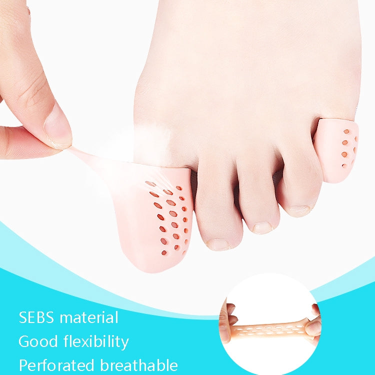 High-quality SEBS toe protective covers designed for high heels, featuring breathable holes and customizable lengths for comfort.