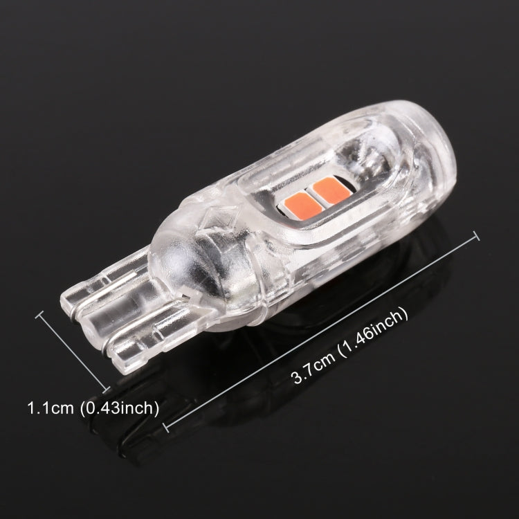 10 PCS T10 DC12V Car Clearance Light with 5 LEDs, showcasing a compact design ideal for vehicle lighting upgrades.