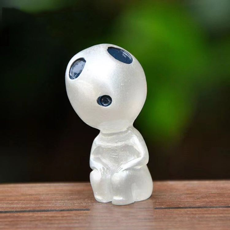 A set of 10 Halloween Alien Ghost Micro Landscape Ornaments in vibrant colors, showcasing their unique designs and glow-in-the-dark feature.