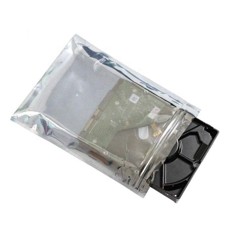 100pcs pack of 8x13cm anti-static shielding bags designed for hard disk insulation and protection against static electricity.
