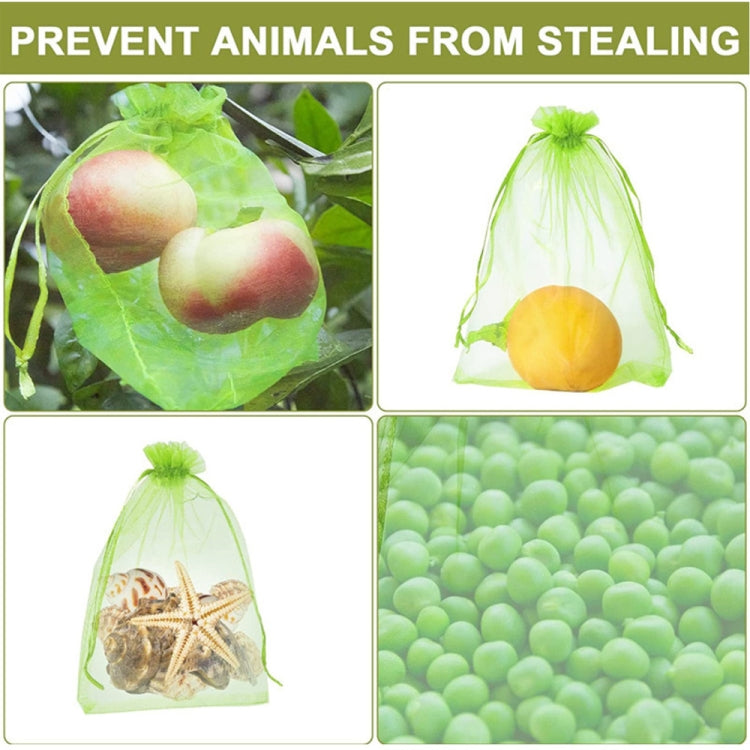 100pcs Fruit Protection Bag made of breathable gauze, designed to protect fruits from insects and birds while allowing sunlight and air in.
