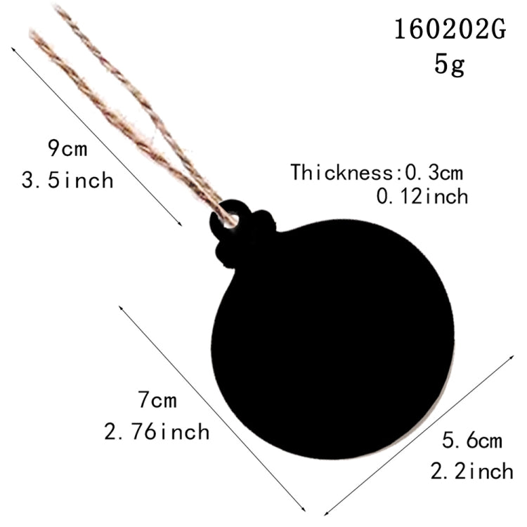 A set of 10 mini hanging wooden message boards in various shapes including hearts, Christmas trees, and rectangles, showcasing their polished finish and hemp rope lanyards.