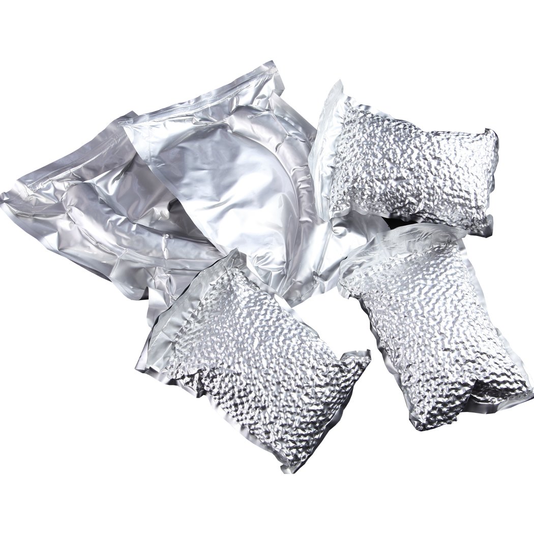 100x Commercial Grade Vacuum Sealer Food Sealing Storage Bags, showcasing their silver color and durable aluminum foil material.