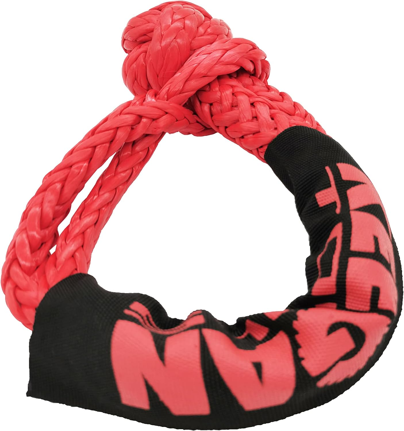 1/2 inch by 24 inch soft shackle recovery rope with 65,000 lbs breaking strength, designed for off-road SUV winching and towing.