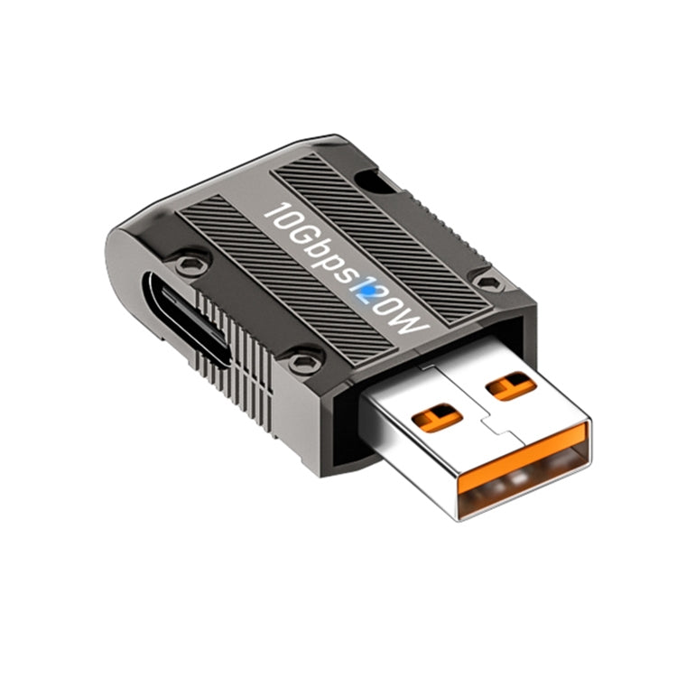 120W USB 3.1 Gen2 to Type-C Mechanical Adapter with zinc alloy design, showcasing its compact and durable features.