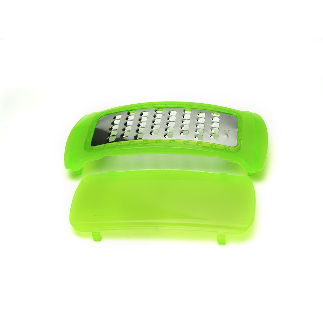 A 13 in 1 Food Slicer Dicer Nicer showcasing various cutting blades and a transparent container for food preparation.
