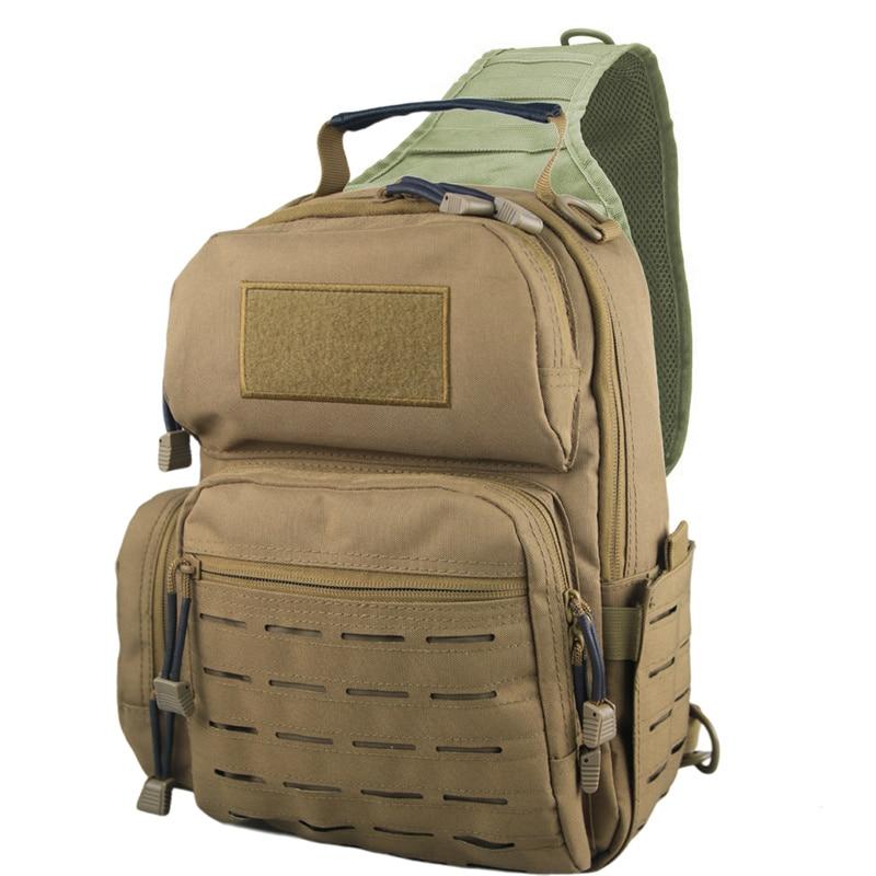 A 13-inch tactical shoulder bag designed for military and outdoor use, featuring a large capacity and durable nylon material.