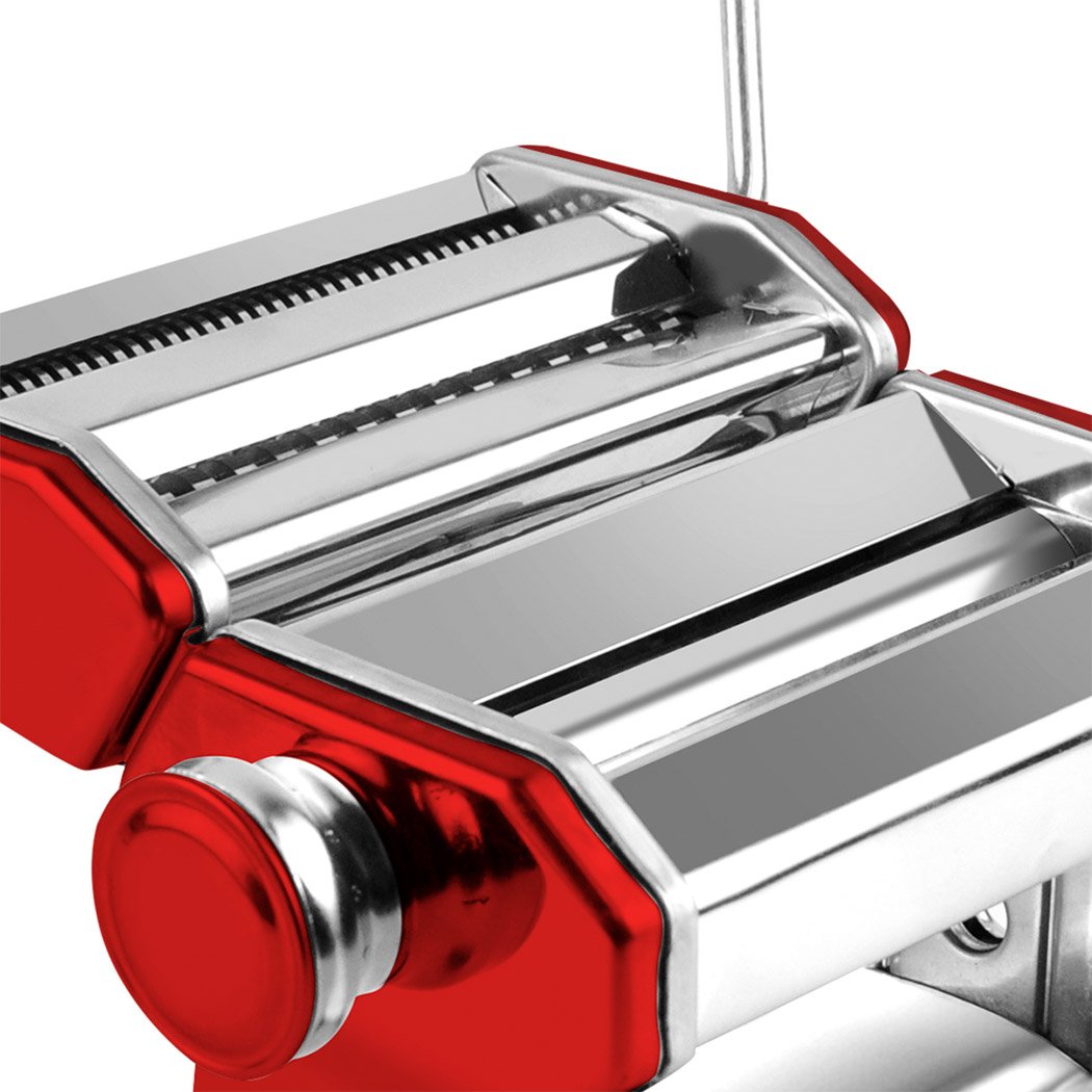 150mm Stainless Steel Pasta Making Machine with adjustable thickness settings and durable construction, perfect for making spaghetti and noodles.