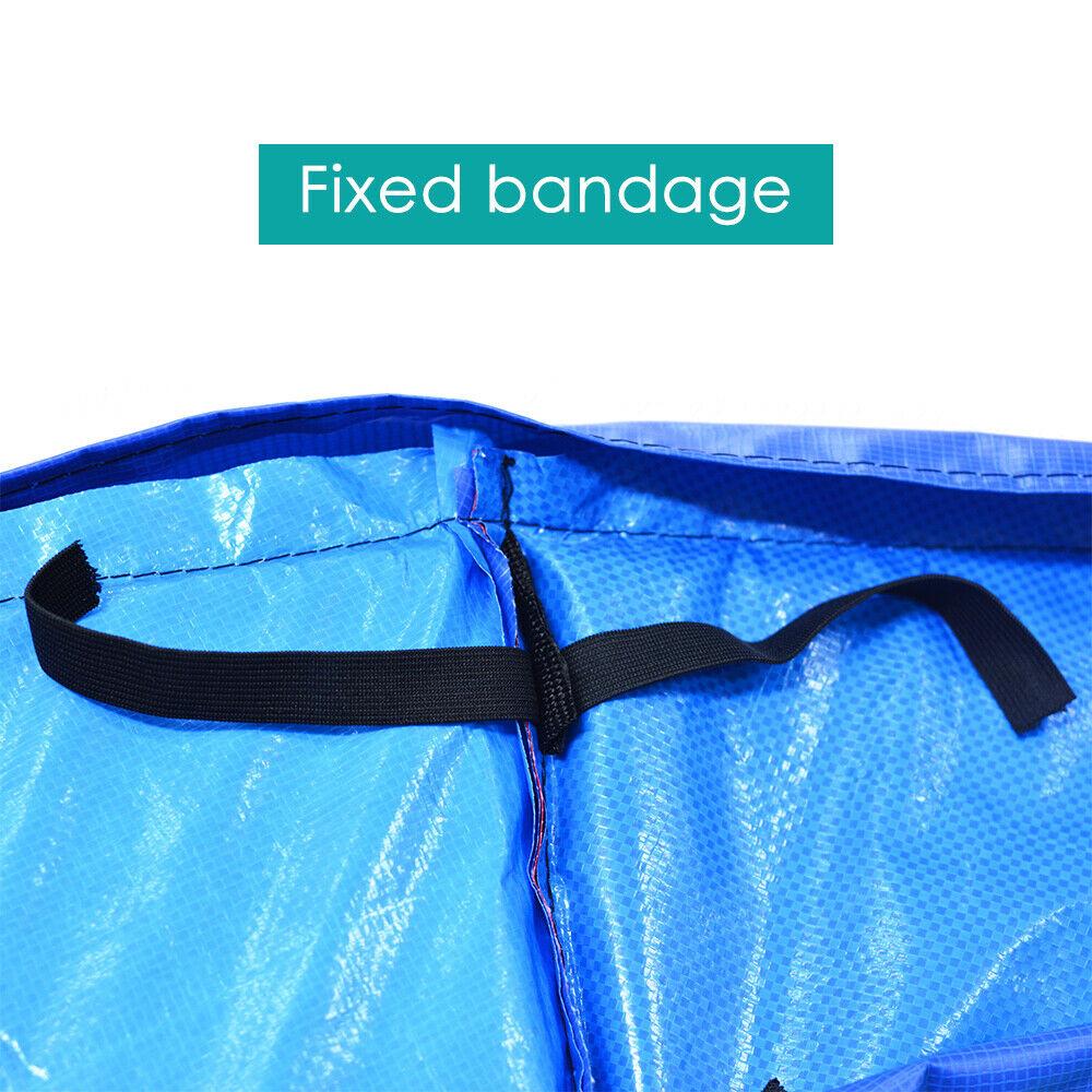 16 FT Kids Trampoline Pad Replacement Mat in rainbow color, showcasing its durable and waterproof design.