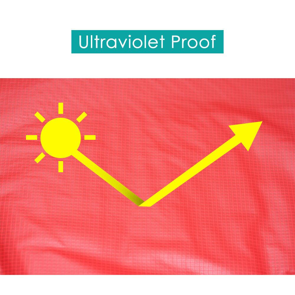 16 FT Kids Trampoline Pad Replacement Mat in rainbow color, showcasing its durable and waterproof design.