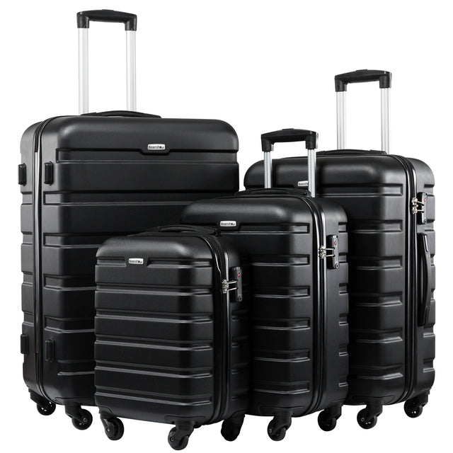 A stylish 16/20/24/28 inch luggage set on wheels, showcasing durable polyester material and a sleek design, perfect for all travelers.