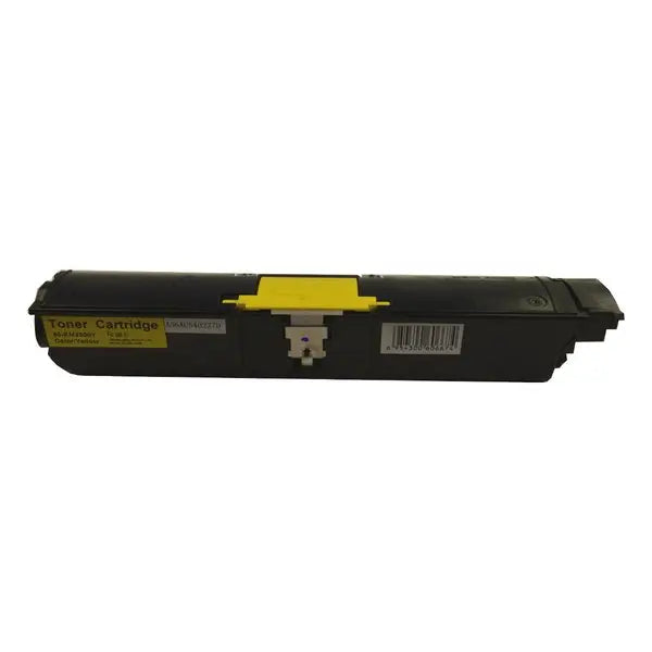 Premium Remanufactured Yellow Toner cartridge with vibrant yellow color, designed for high-quality printing.