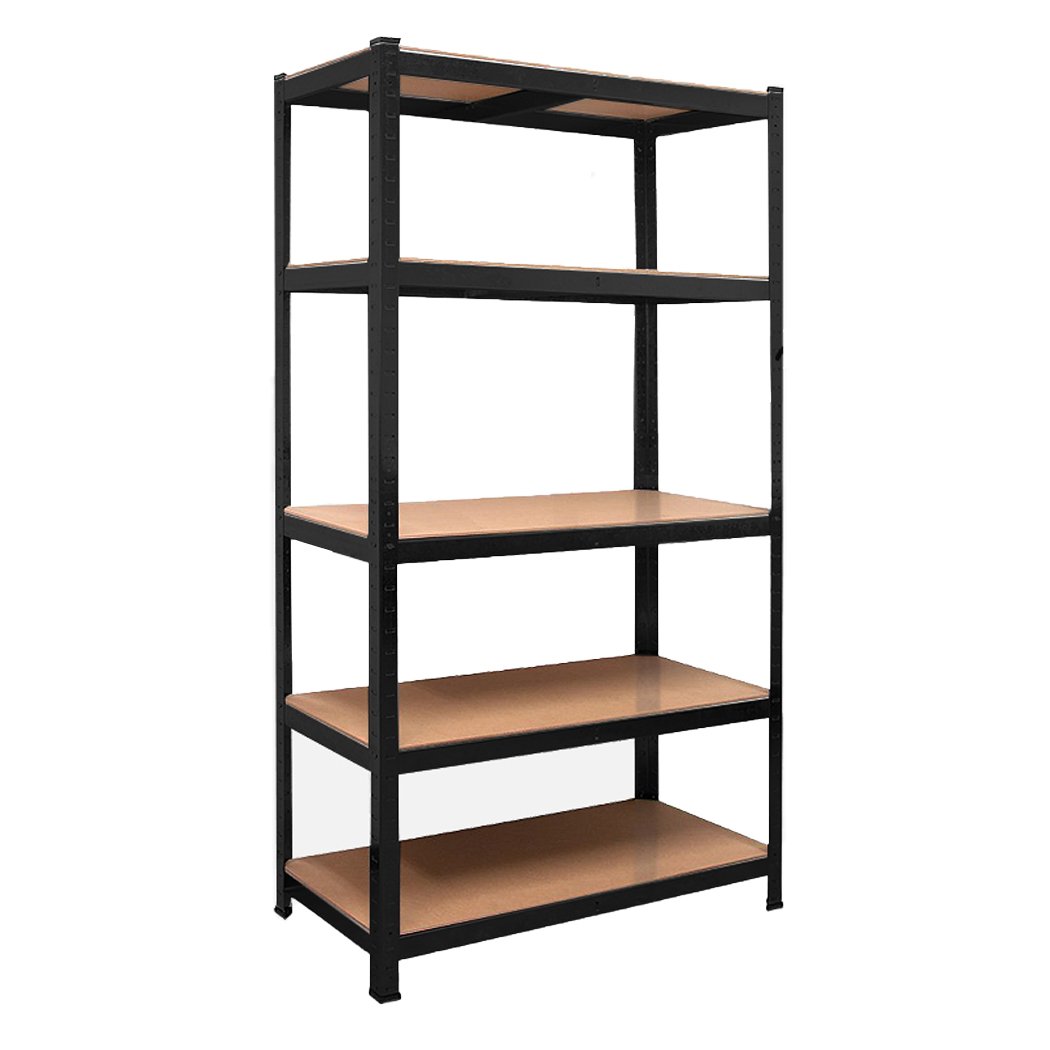 1.7M Metal Shelving Racking with 5 tiers, adjustable height, and sturdy MDF shelves, ideal for garage and warehouse storage.