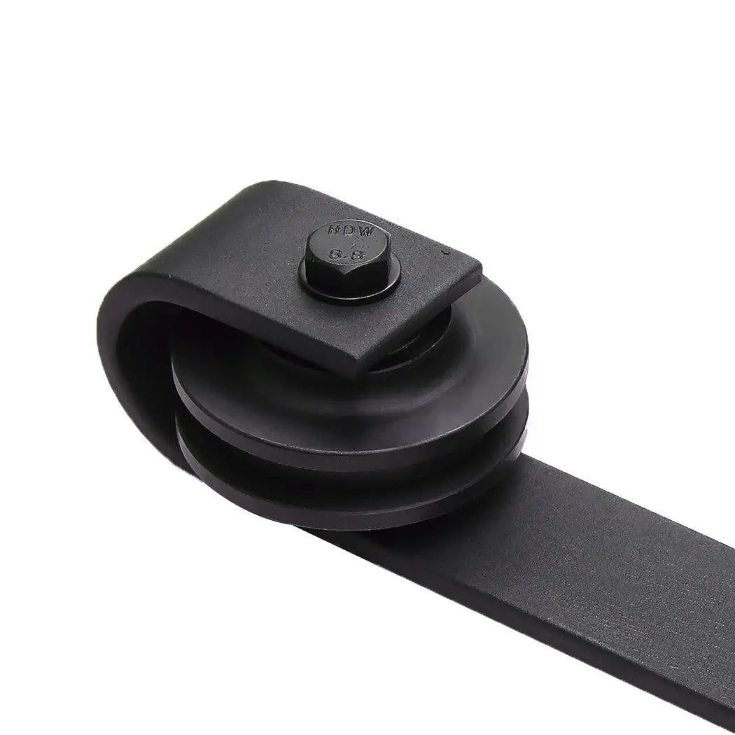 1.83M Antique Classic Style Single Sliding Barn Door Hardware Track featuring heavy-duty carbon steel construction and minimalist design.