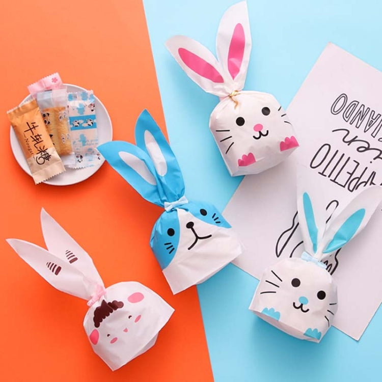 Colorful Cartoon Rabbit Ears Gift Packaging Bags, featuring a cute design suitable for candies and snacks, showcasing their durability and waterproof features.