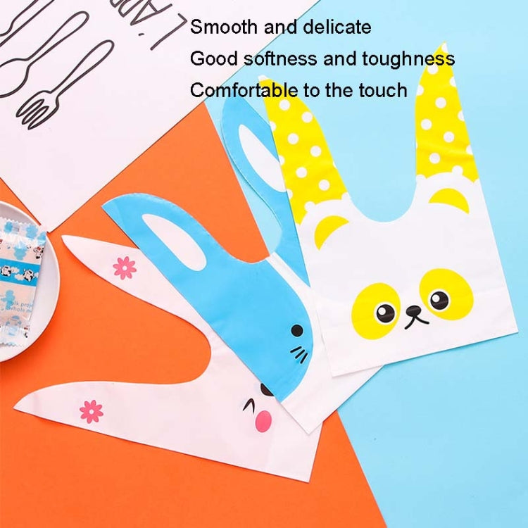 Colorful Cartoon Rabbit Ears Gift Packaging Bags, featuring a cute design suitable for candies and snacks, showcasing their durability and waterproof features.