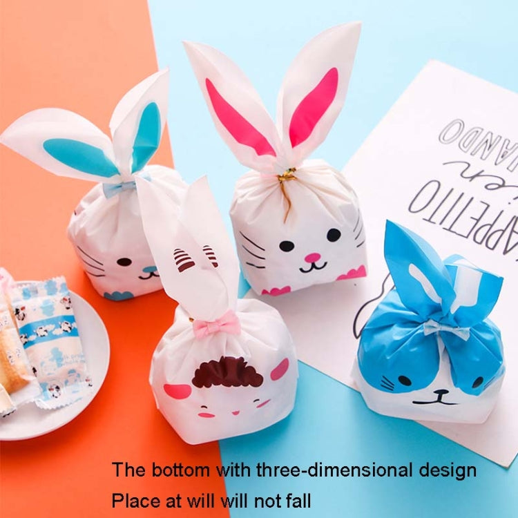 Colorful Cartoon Rabbit Ears Gift Packaging Bags, perfect for candy and snacks, showcasing a playful design with a three-dimensional bottom.