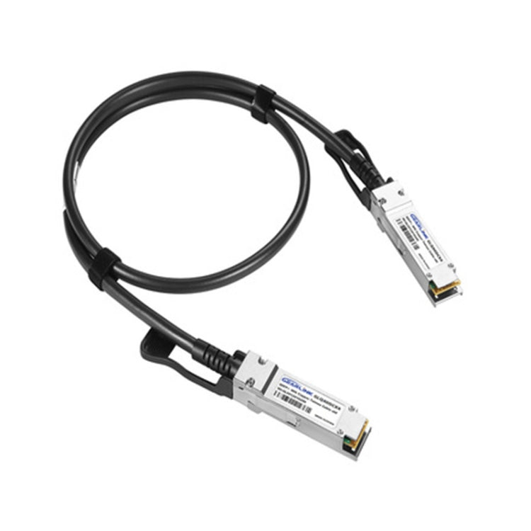 1m Optical QSFP+ Copper Cable designed for high-speed data transfer, featuring a coaxial interface and copper wire material.